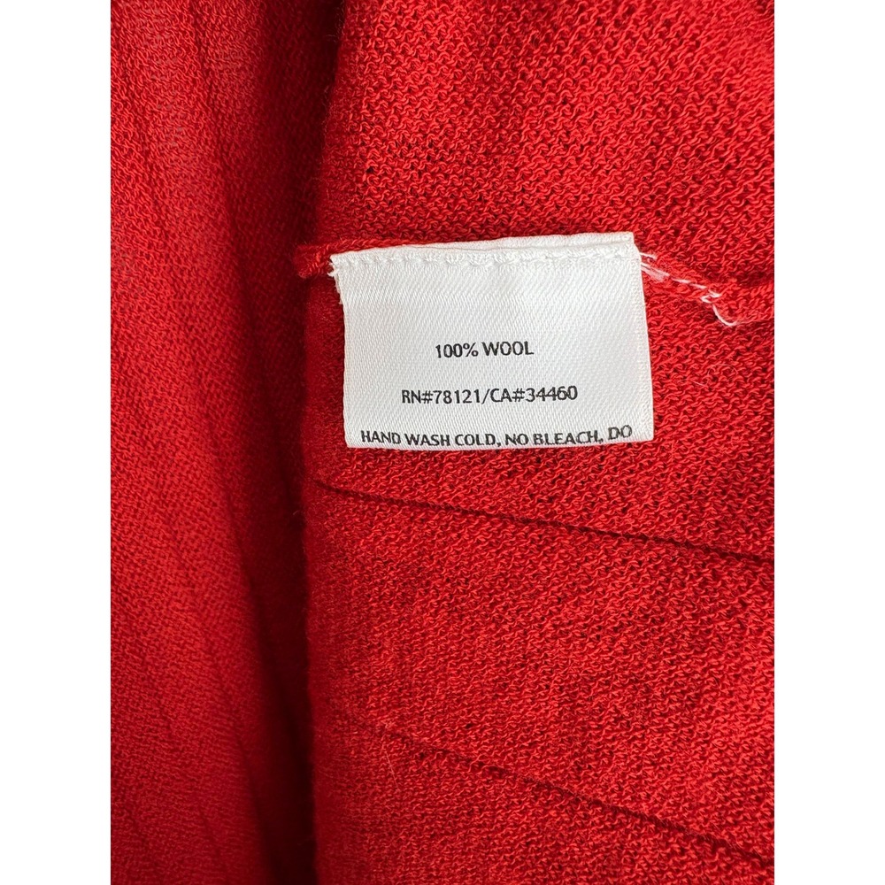 Eileen Fisher 100% Wool Pleated Cardigan Quiet Luxury Old Money Preppy Minimal - Picture 4 of 6